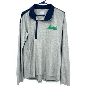 Under Armour Size Medium Sweater Gray Fighting Irish Notre Dame University Track